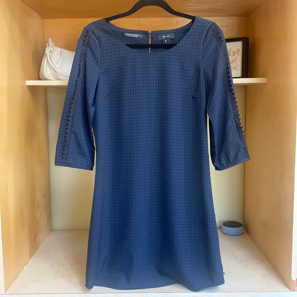 Light weight blue and black dress